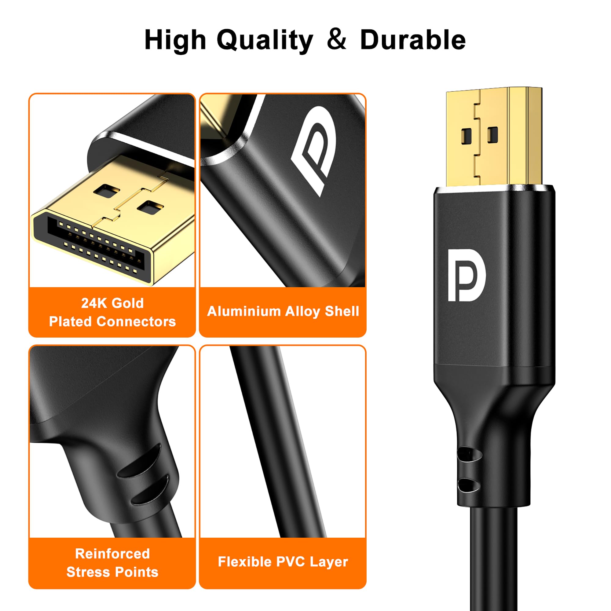Lot de 3 ports DisplayPort 4K vers HDMI de 0,9 m