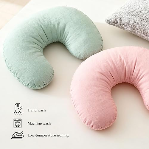 Miniatura 4 de Fundas de almohada de lactancia, 2 fundas suaves y acogedoras para almohadas de lactancia materna estándar para niños y niñas (rosa y verde)