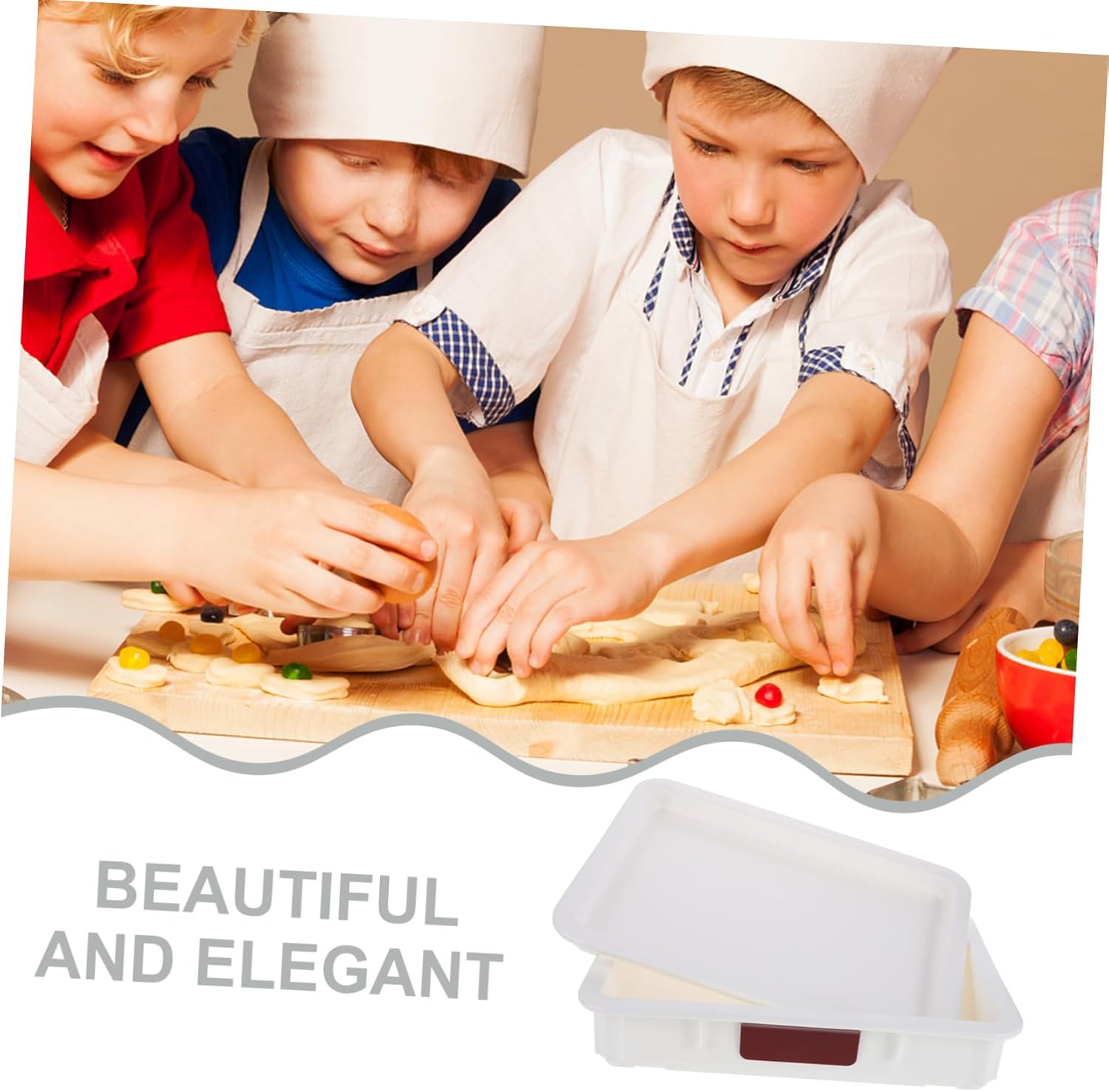HEALLILY Pizza Proofing Box Stackable Storage Container Lid for Refrigeration and Proofing Versatile Kitchen Tool