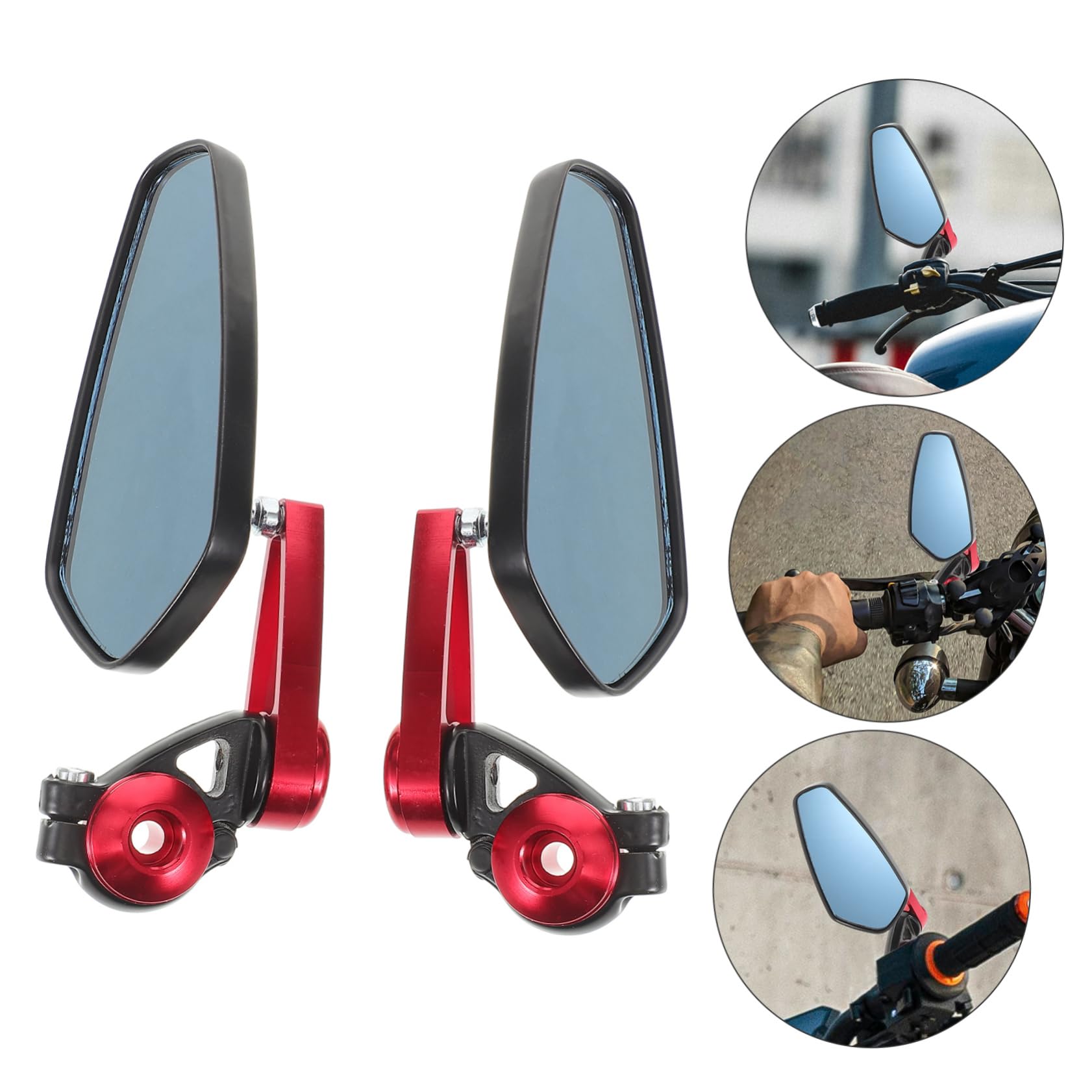 Sosoport 1 set Specchietti Retrovisori per con Design per Scooter e Biciclette Resistente e Affidabile Funzionali