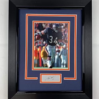 Hall of Fame Sports Memorabilia Framed Walter Payton Facsimile Laser Eng...