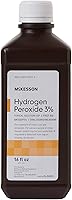 McKesson 3% Hydrogen Peroxide 16 oz USP Topical Solution - First Aid Antiseptic for Cuts, Scrapes & Oral Debridement
