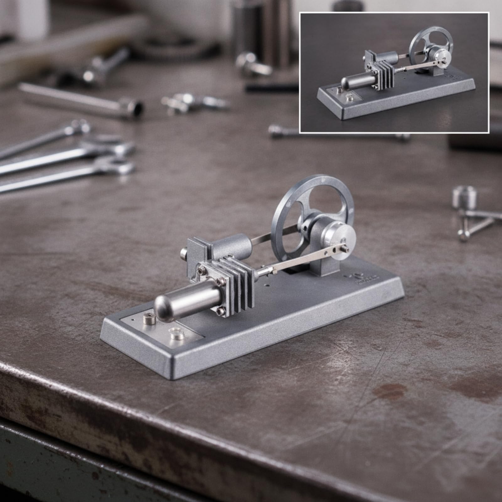 MagiDeal Motore Motore a Ciclo Chiuso Scientifico | In Metallo, Modello chiuso, STEM, per Laboratorio, Studenti, Collezionisti