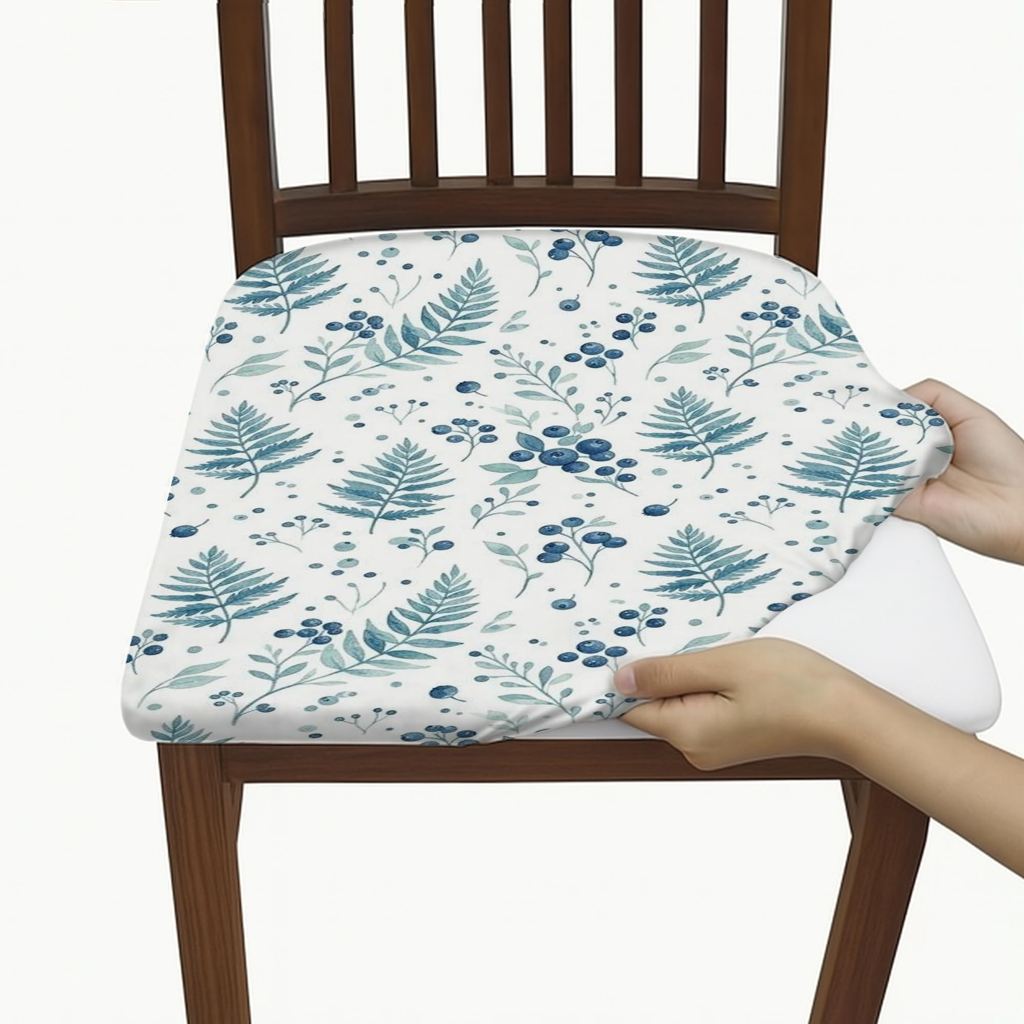 Housse de chaise lavable au style printemps bleu pour harmoniser la décoration de votre restaurant