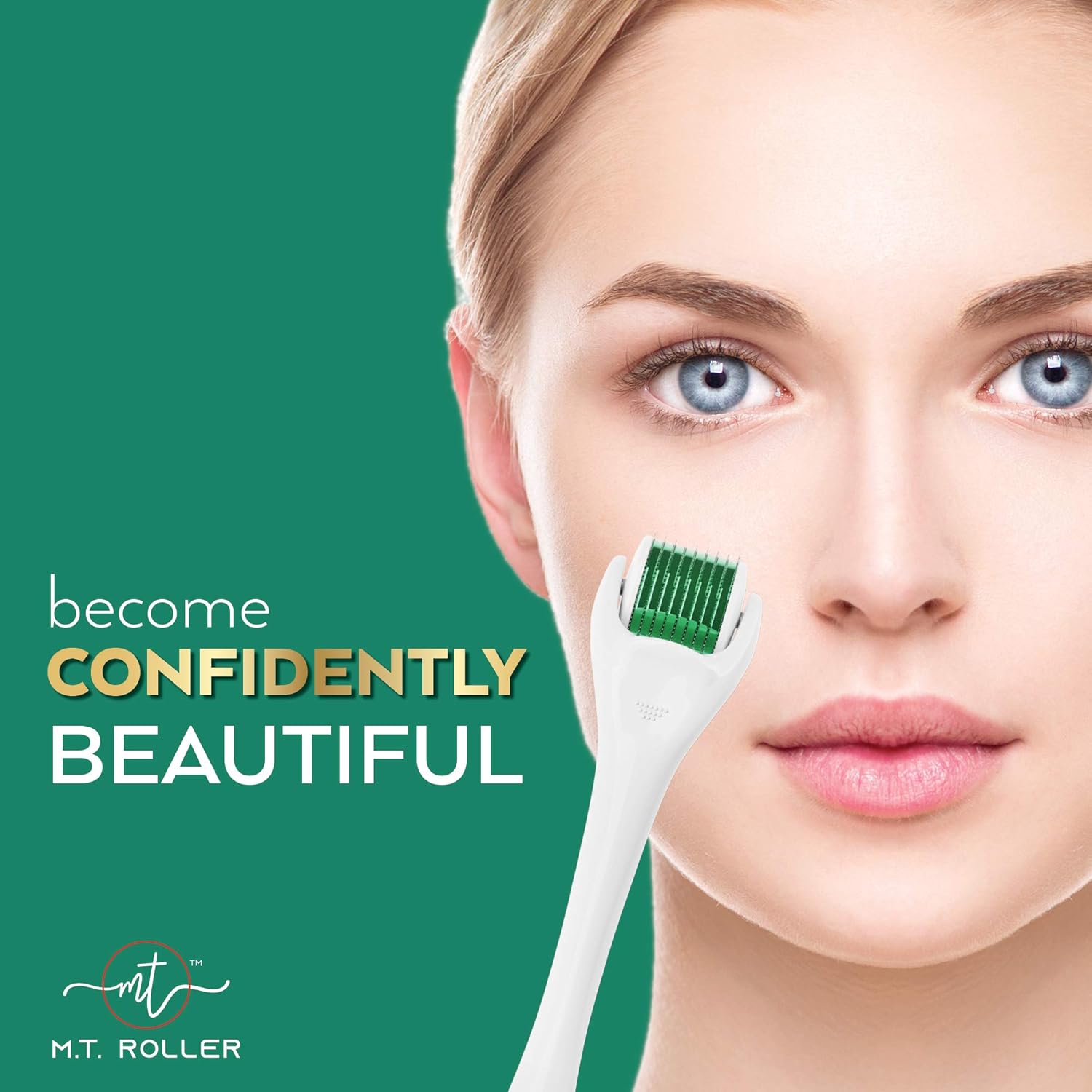 Derma Roller Cosmetic Skin Microneedling Kit for Face - .25mm Titanium Micro Needles - Safe and Effective Beauty Tool for At Home Use - The Original M. T. Roller by Perfecto : Beauty & Personal Care