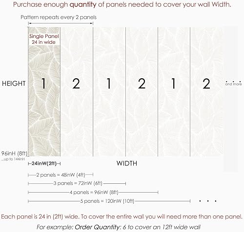 Miniatura 6 de Papel tapiz de hojas minimalistas  Papel tapiz floral autoadhesivo extraíble  Papel tapiz escandinavo para despegar y pegar (1 rollo de 24 pulgadas