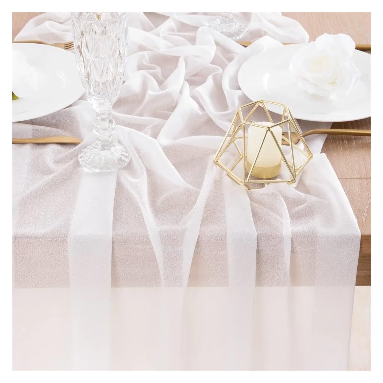 Glitter Gauze Table Runner, Multicolor Chiffon Glitter Gauze Wedding Table Runner 30 cm x 300