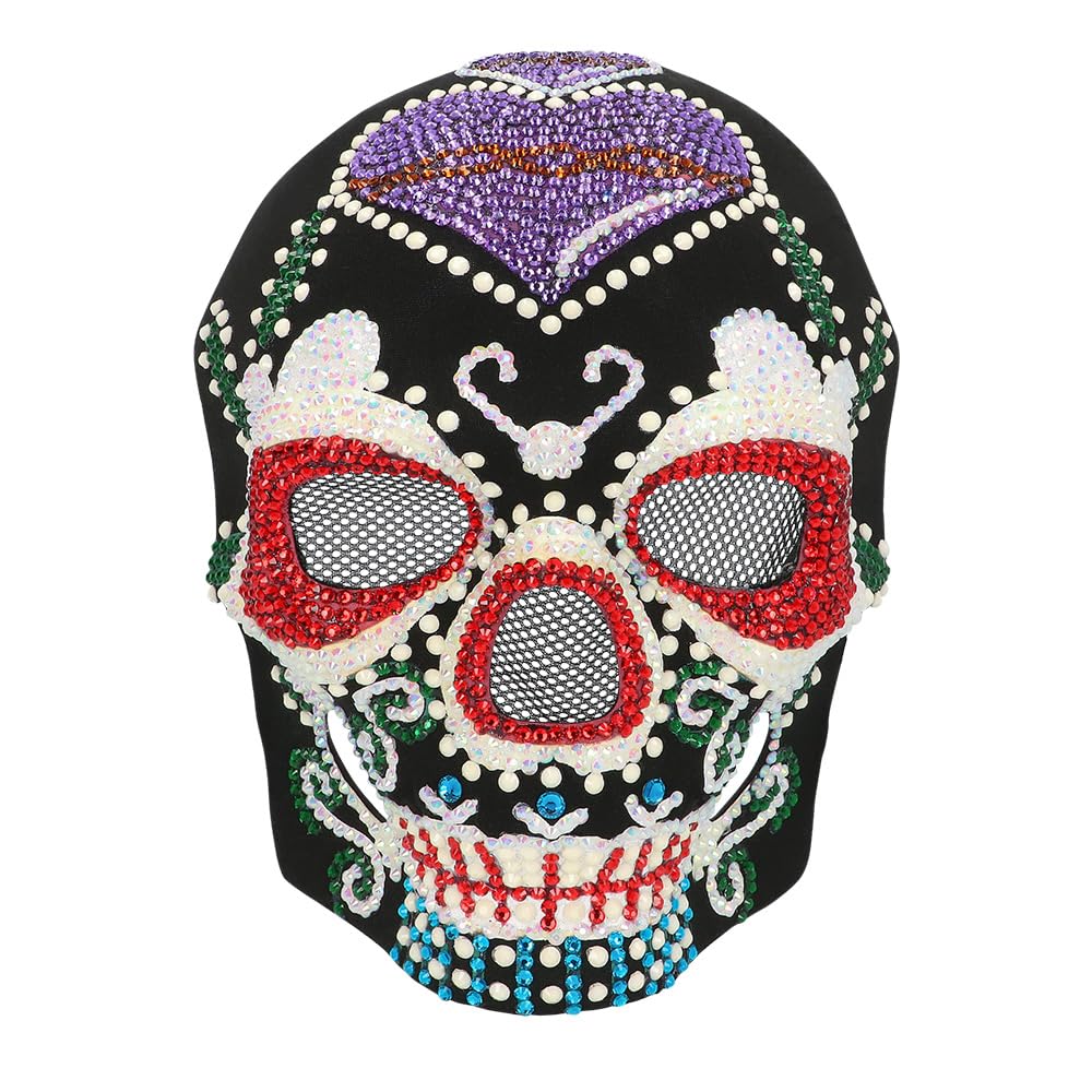 Boland 72395 Face Mask Day of the Dead Horror Mask for Costumes, Halloween and Carnival, Skull, Day of Death Mexico