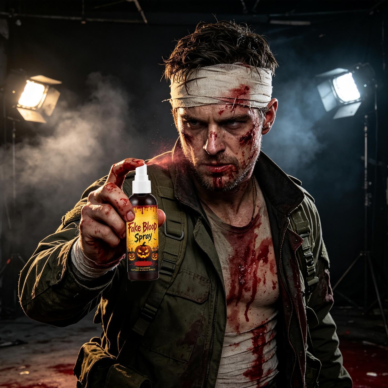 Halloween sztuczna w sprayu, efekt kroplowania, zmywalny makijaż | Ubranie na Halloween i twarz z kapiącą krwią na prezenty imprezowe, dom duchów, święta, kostiumy i
