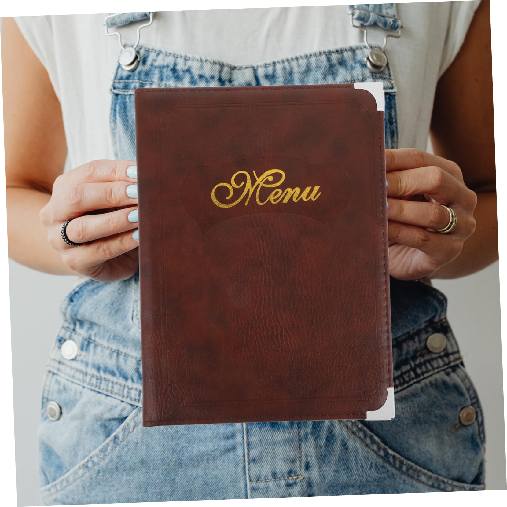 Libro De Menús Práctico Para Restaurante A4 Pvc Transparente Cubierta De Cuero Café Multifuncional Portátil Para Tablas De Comidas Actualización Fácil