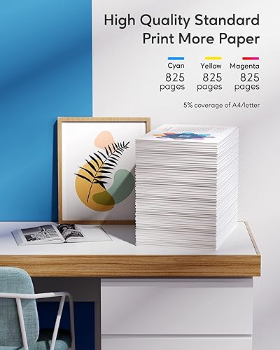 Miniatura 4 de Cartucho de tinta de repuesto compatible para HP 902XL, amarillo, magenta, cian, paquete de 3