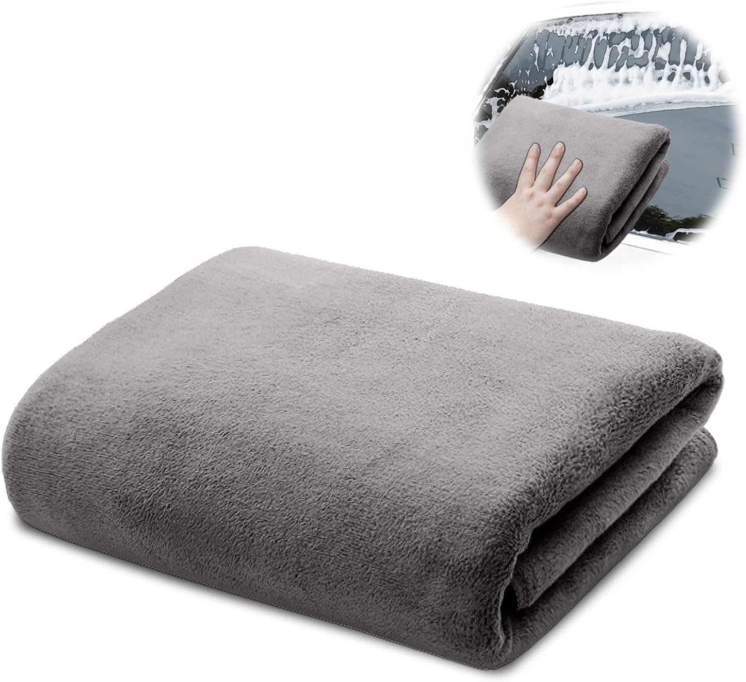 Car Detailing Towels-Drying Super Absorbent Auto Detailing Plush Extra Large Ultra Soft Large, Super Absorbent and Soft Microfiber Towels for Cars (Grey, 30 * 70CM)