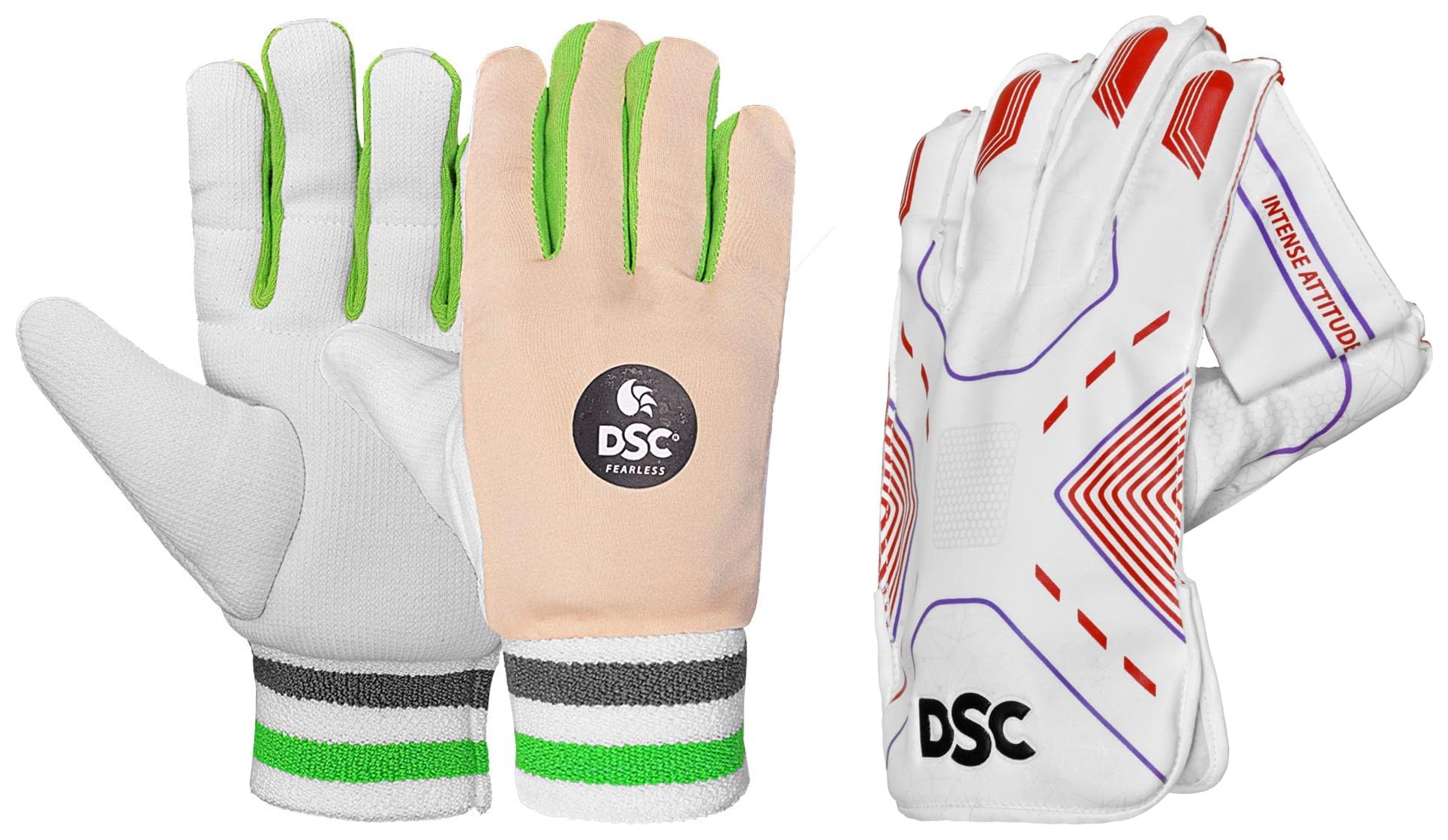 DSC Men's Intense Attitude Leather Cricket Wicket Keeping Gloves (Multicolour) Speed Wicket Keeping Inner Gloves - Boys (Multicolour)-image-10