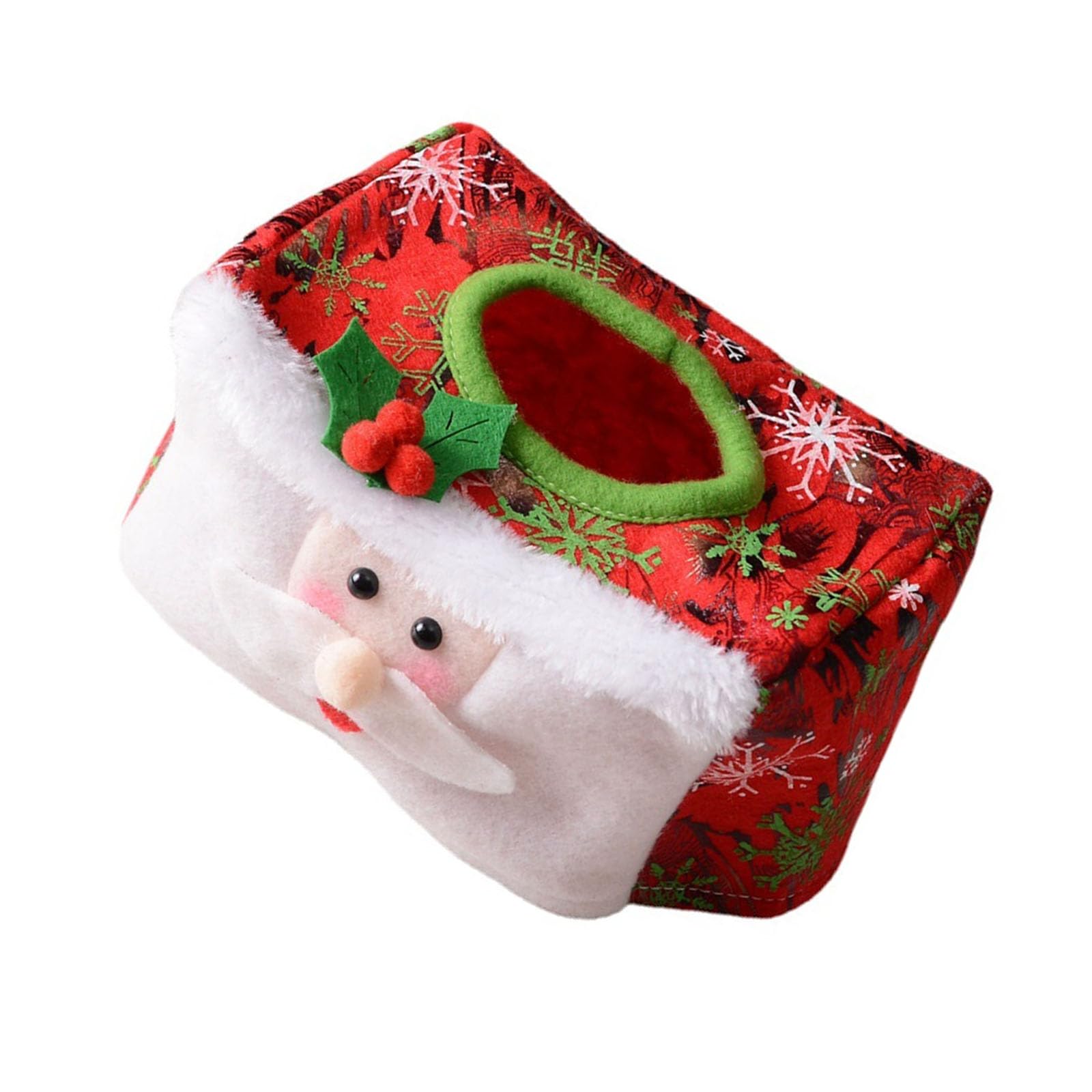 Delicate Santa Tissue Paper Covers Sturdy Fabric Santa Tissue Holder Christmas Themed Paper Dispenser Holiday Towel Holder