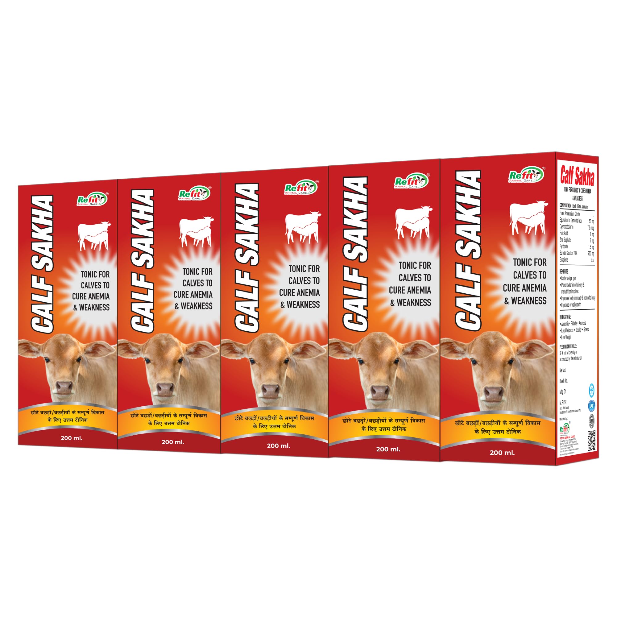 REFIT ANIMAL CARE Calf Growth Tonic Liquid Feed Supplement Syrup, Set of 5, 200ml X 5 = 1000 ml, Calf Sakha (B0CKPKPTTX) Amazon Price History, Amazon Price Tracker