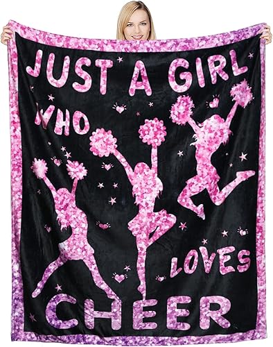 Manta de animadora para niñas, adolescentes y mujeres, regalos de animadora para animadoras, manta suave y ligera de 50 x 60 pulgadas