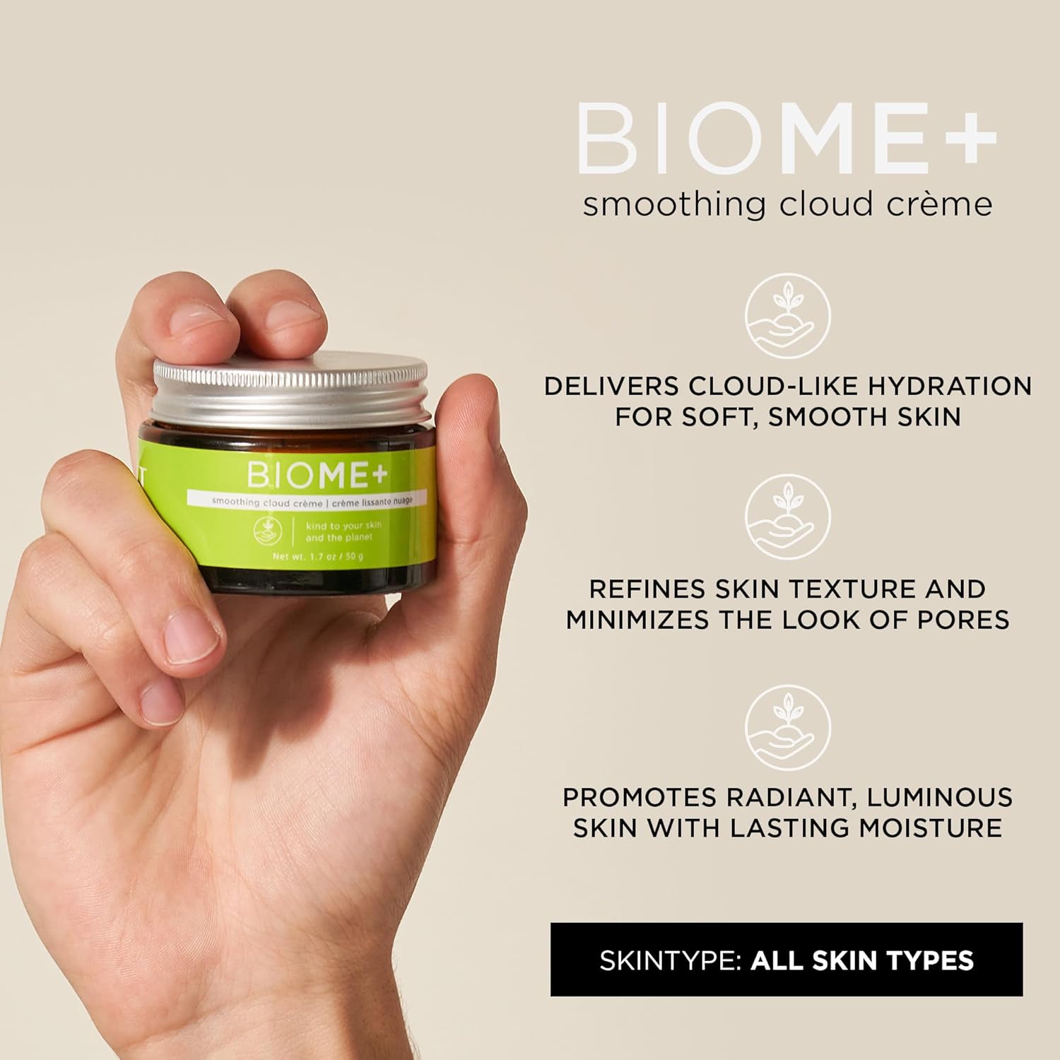 IMAGE Skincare, BIOME+ Smoothing Cloud Crème, Microbiome Friendly Face Night Cream, Supports Skin Moisture Barrier - Image 2