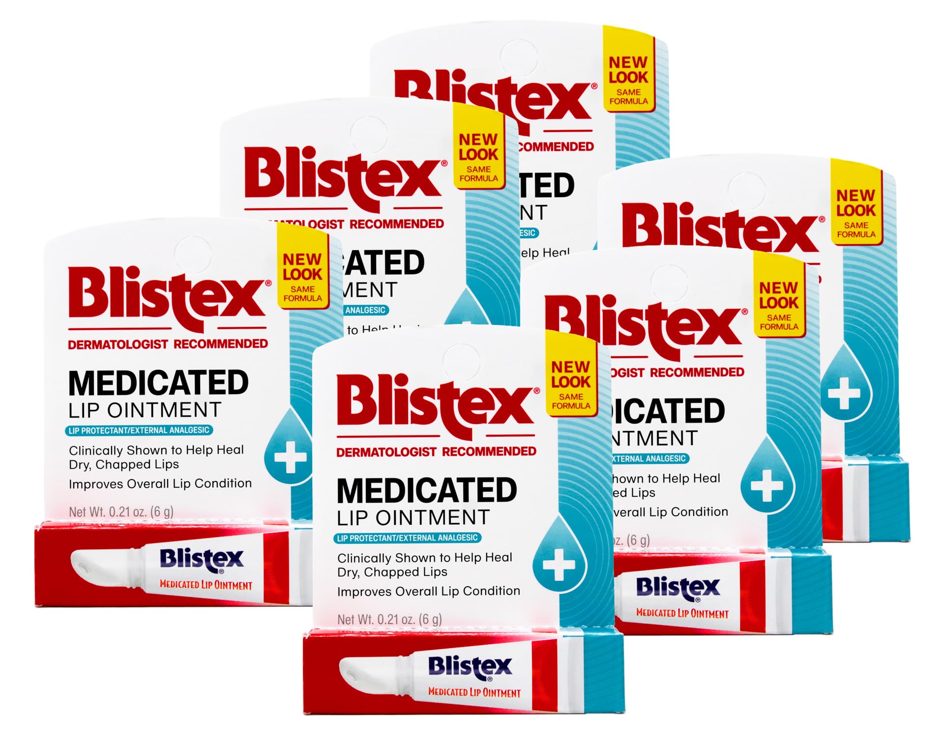 Medicated Lip Ointment 0.21 oz (Pack of 6)