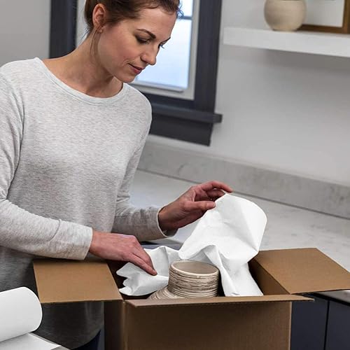 Miniatura 3 de Rollo de papel de regalo Kraft, papel kraft reciclado de 100 pies para embalaje, mudanza, envoltura de regalos, postal, envío, paquete, arte de