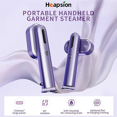 Miniatura 2 de Vaporizador de mano para ropa, vaporizador portátil de 120 V con autolimpieza, calentamiento rápido de 30 segundos, potente vaporizador de ropa de