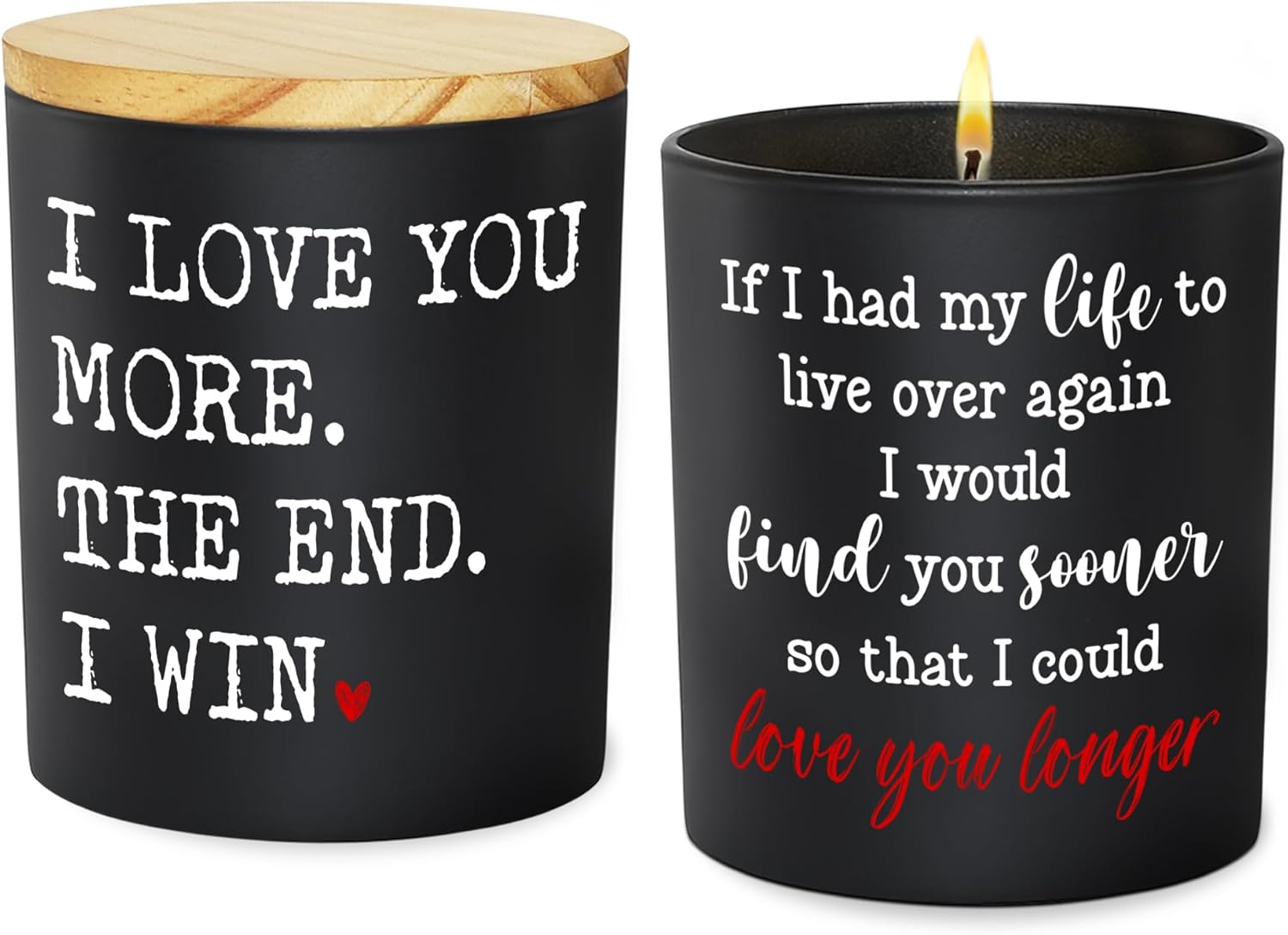 Couple Gift Set - Pack of 2 10 oz Vanilla Lavender Scented Candles, Anniversary, Birthday Gifts for Him, Her, Wife, Husband Gift Ideas, Inspirational Gifts for Couples, Funny Gifts for Men, Women