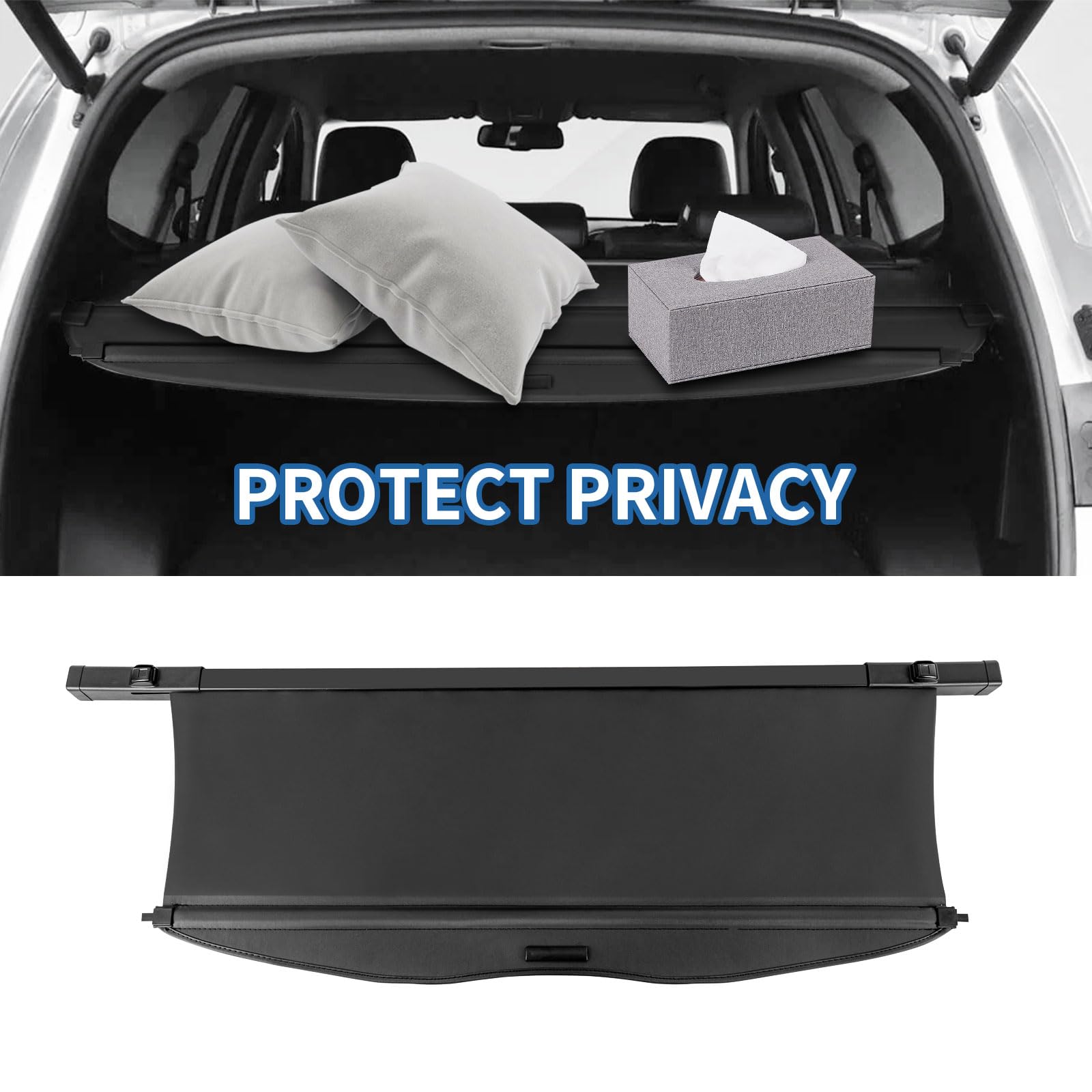 Retractable Cargo Cover For Chevy Equinox & GMC Terrain 2018-2024 – Trunk Privacy Shade