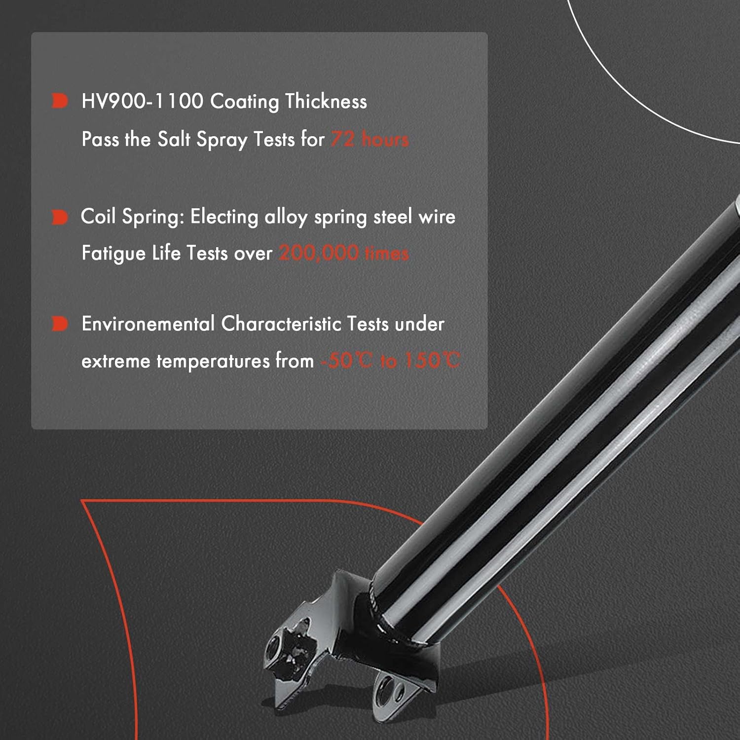 A-Premium Pair (2) Strut Shock Absorber Compatible with Nissan 350Z 2006 2007 2008 2009, Rear Driver and Passenger Side