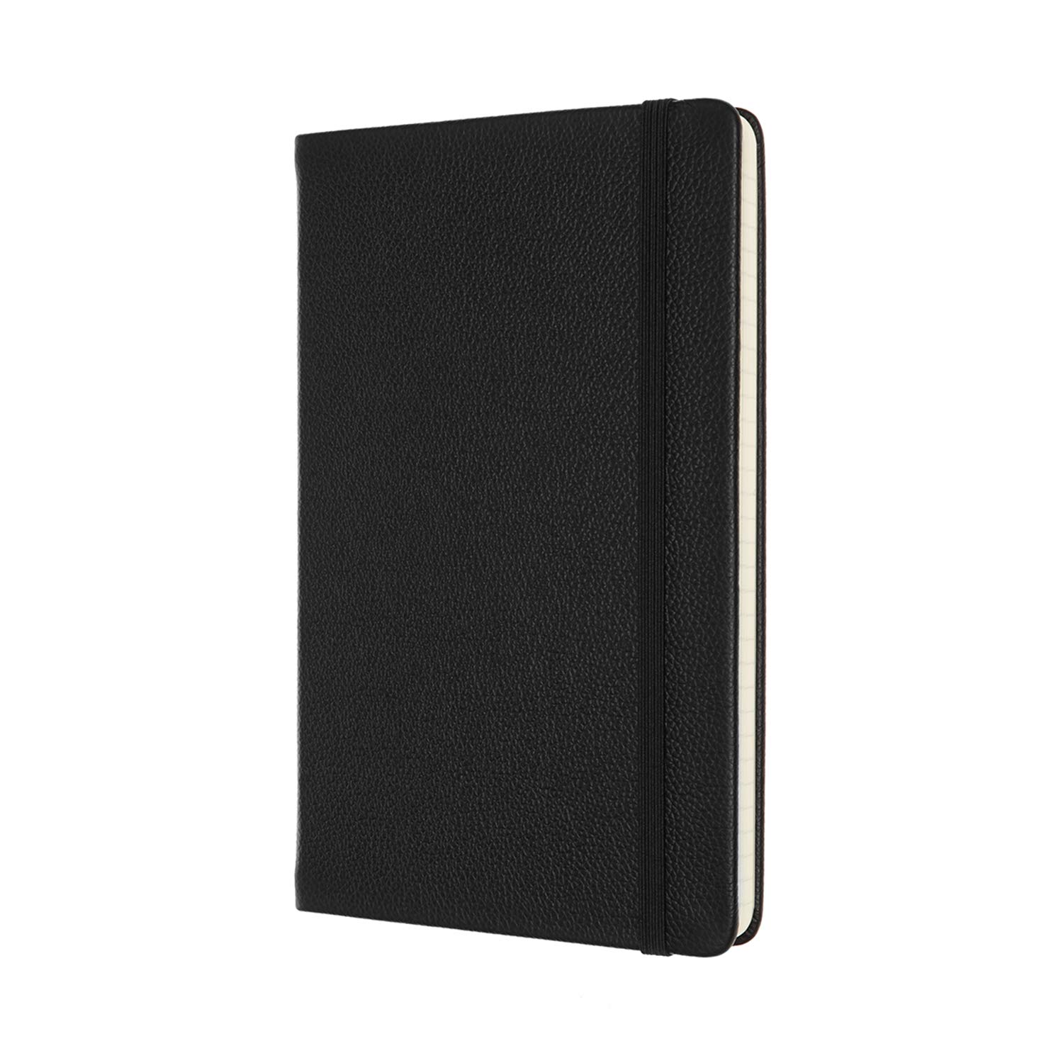 Moleskine, Cuaderno de Piel Italiana con Tapa Dura y Páginas Rayadas, Edición Limitada en Caja con Tapa Transparente. Tamaño Grande 13 x 21 cm, Color Negro, 176 Páginas