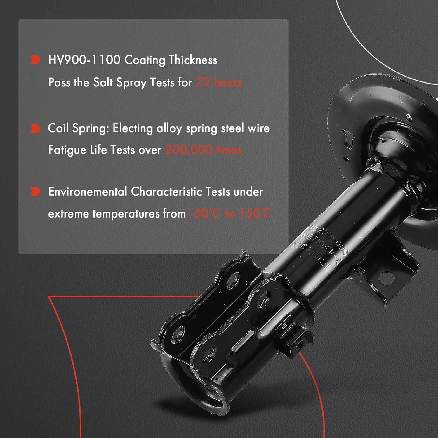 A-Premium Front Pair [2] Strut Assembly Compatible with Kia Forte/Forte5 2014-2018, Forte Koup 2014-2016, Driver and Passenger Side