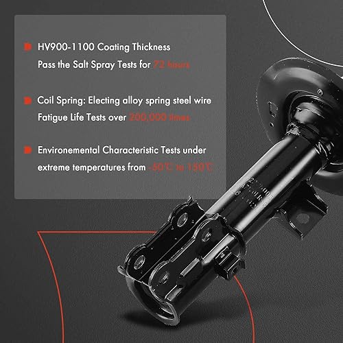 Miniatura 4 de A-Premium Par delantero 2 Conjunto de puntal compatible con Kia ForteForte5 2014-2018, Forte Koup 2014-2016, lado del conductor y del pasajero