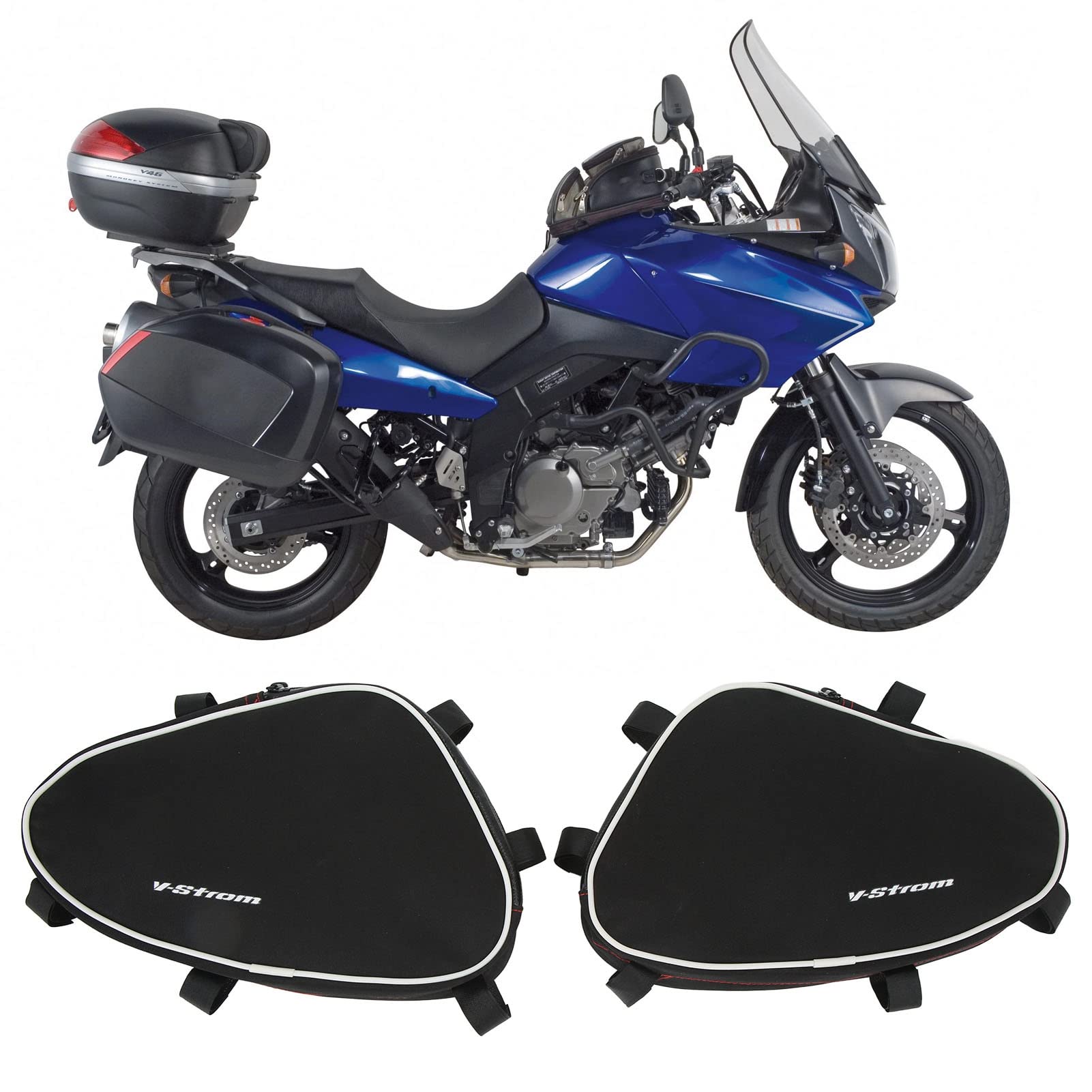 Tasche für Motorradrahmen-Sturzbügel, 2-teiliges Wasserdichtes Reparaturwerkzeug-Platzierungspaket, für V-Strom DL650 DL1000