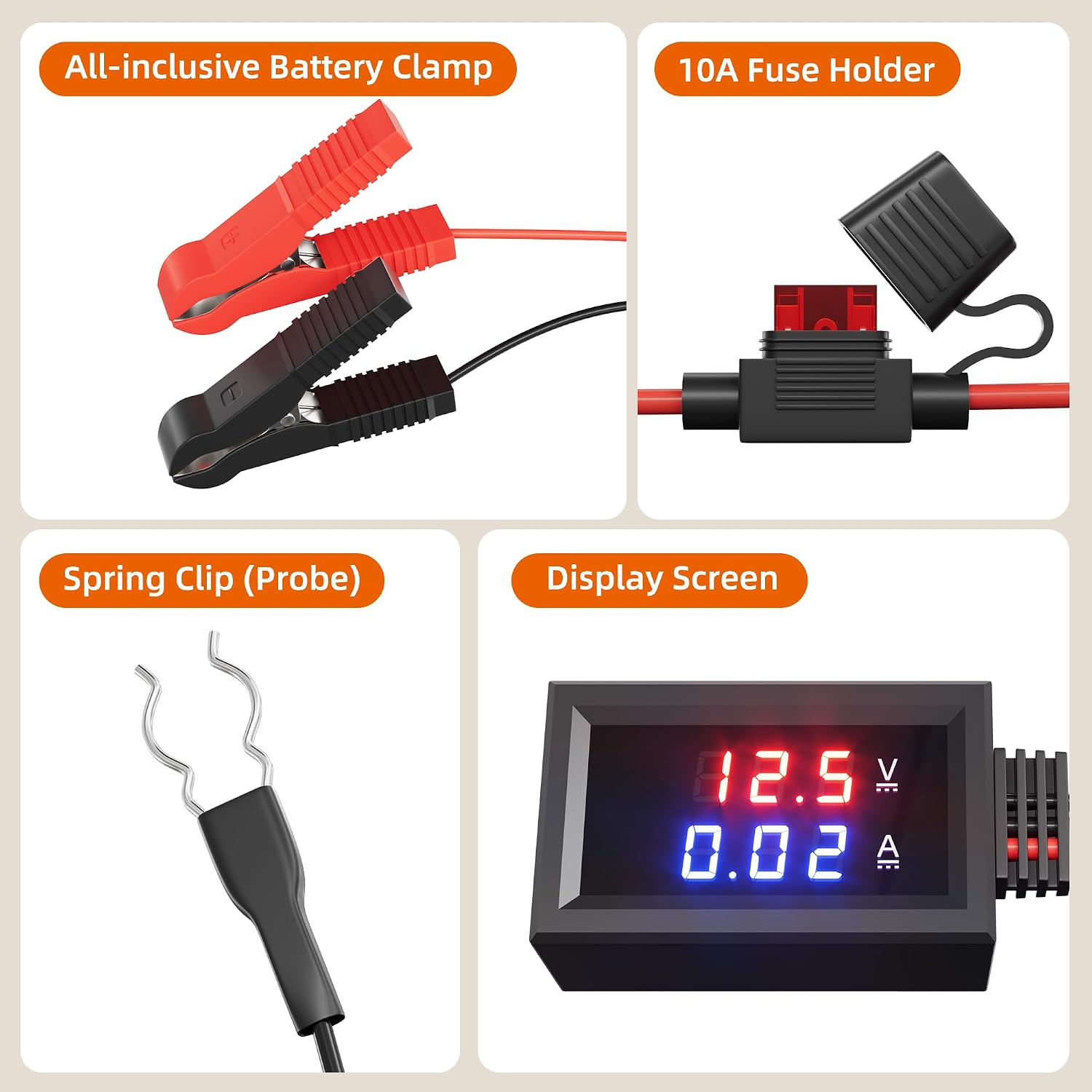 DAIERTEK Parasitic Draw Tester, Battery Drain Detector for Cars