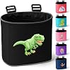 Bike Basket Kids, Boys Bike Basket Waterproof Bicycle Front Basket, Detachable Bike Handlebar Basket, 210D Oxford Cloth Basket Carrier Bag with Cartoon Pattern, Bike Accessories For Girls Boy