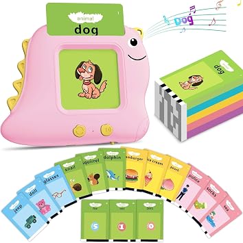 Talking Flash Cards with 510 Sight Words, Girls Toys for 2-4 Years Pink | Montessori Toys, Sensory Autism Toys for Children, Speech Therapy for Toddlers 2-4, Preschool Learning Toys, Gifts for Girls