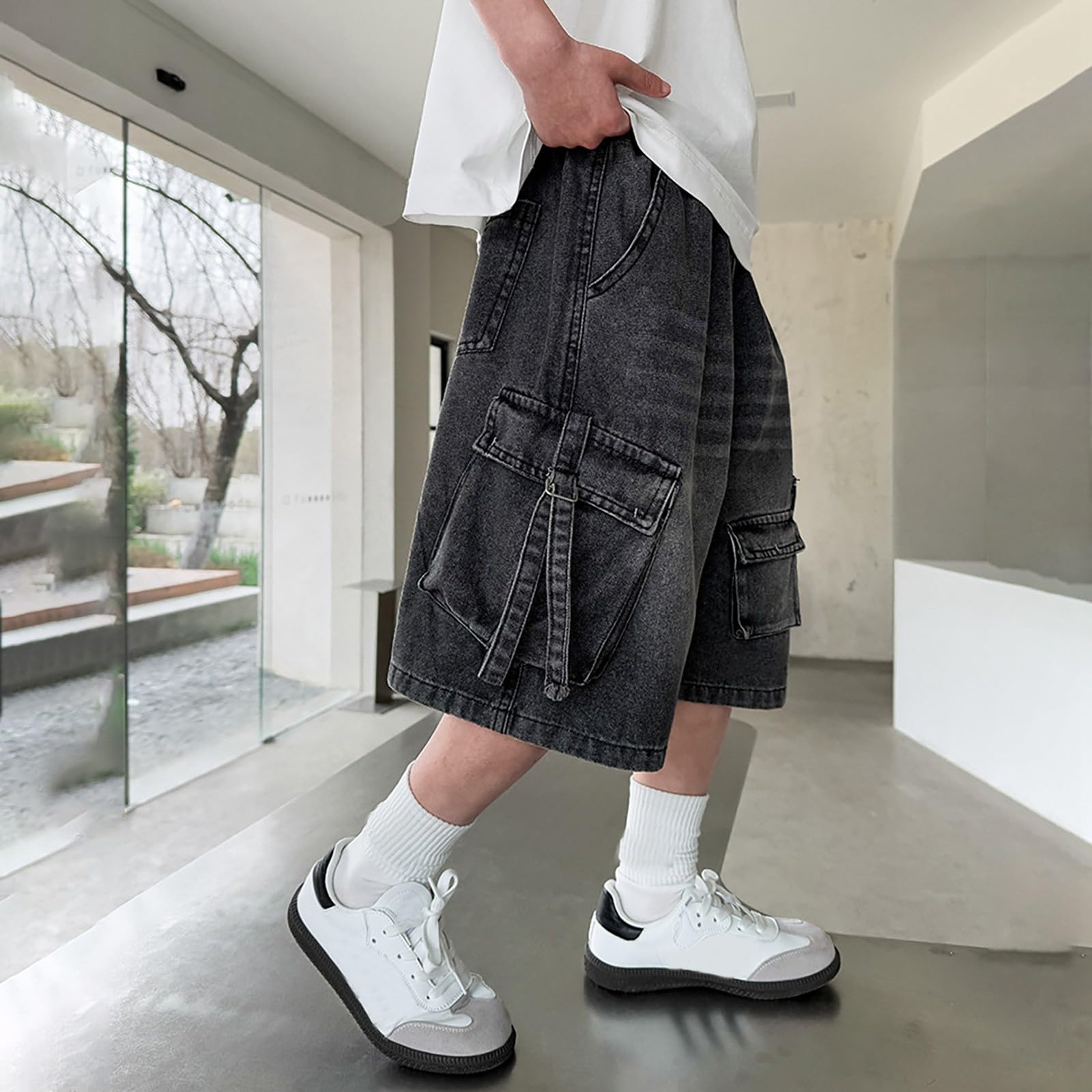 Vaqueros Rectos para niños Apto para Uso Escolar Vaqueros Estilo Callejero Lavable y fácil Cuidado Sin restricciones de Movimiento Jeans de Pierna Ancha Jeans Estilo Y2K Tejido Denim Resistente