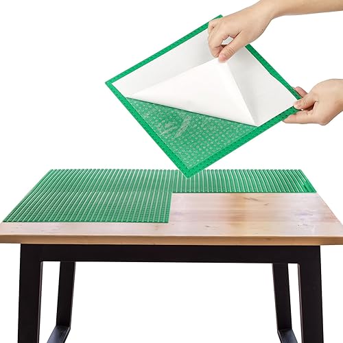 Miniatura 4 de ZEAYEA Paquete de 12 placas base autoadhesivas de 10 x 10 pulgadas, compatible con la mayoría de ladrillos estándar, placas de ladrillo de