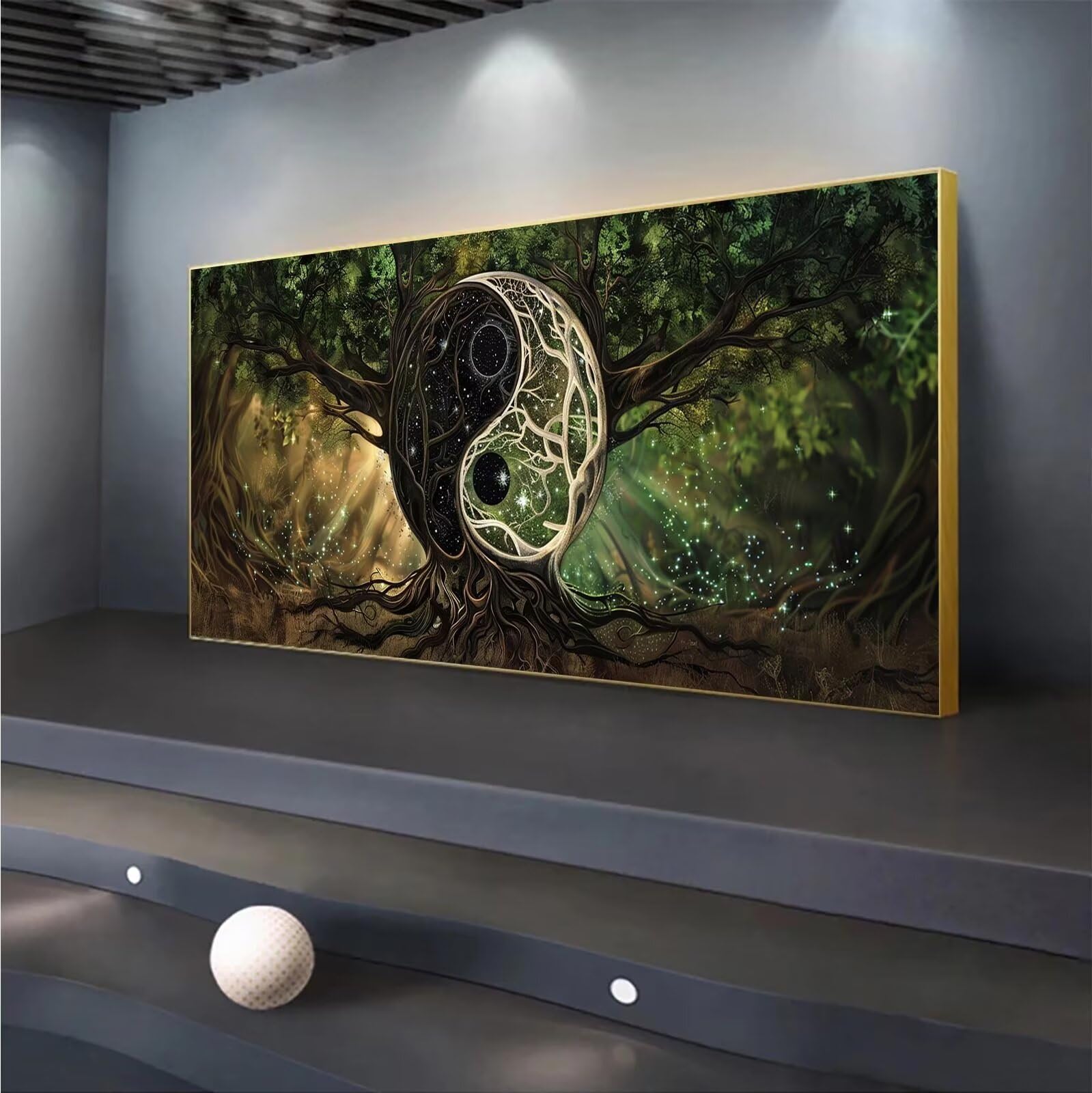 5D Diamond Painting Arbre Noir Et Blanc Peinture Diamant Kit Complet