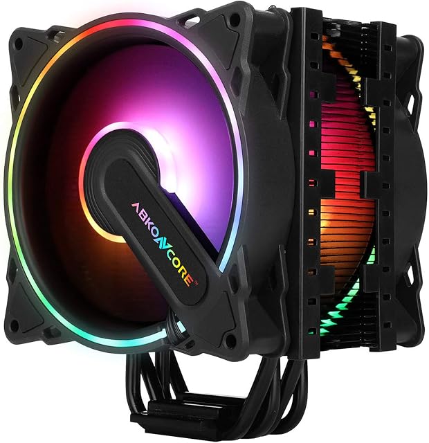 ABKONCORE Universal Cool Storm Hurricane Sync ARGB Dual CPU Fan