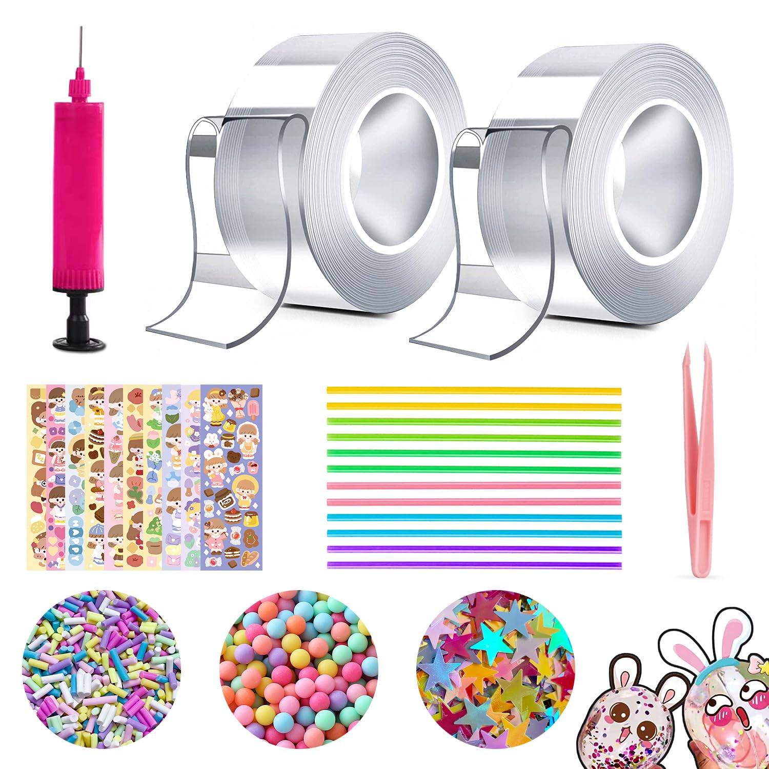 Bubble Blowing Nano Tape, Nano Tape Bubble kit (9.84ft × 2inch) Nano