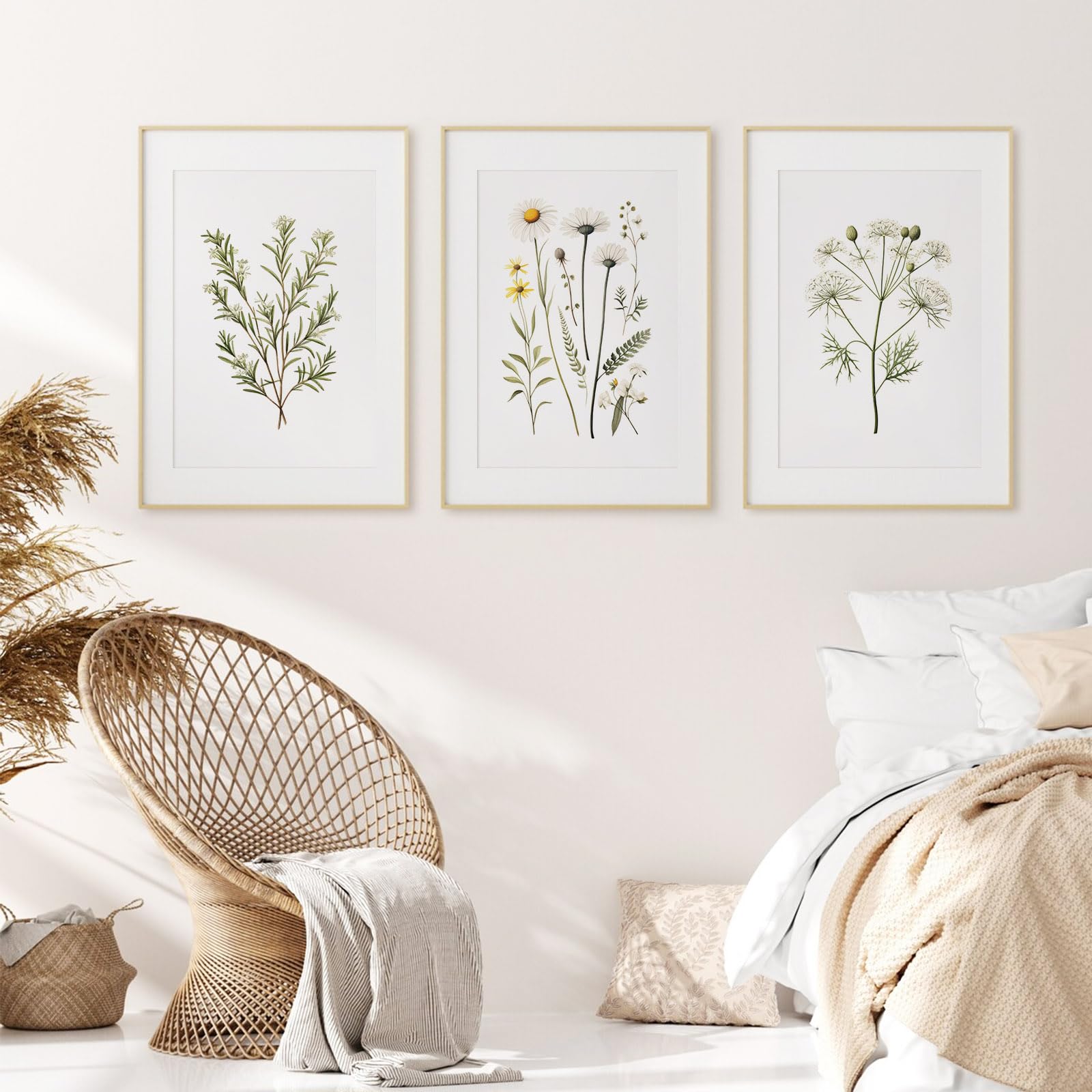 Amazon.com: Baccone Botanical Wall Art Flower Wall Decor Vintage