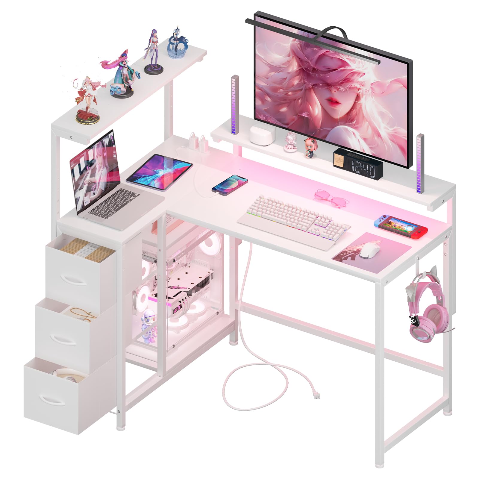 Amazon | 【モニター台2個付き・高さ7段階調節可能】LunarLight PC