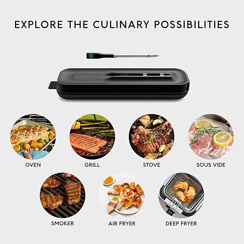 Miniatura 9 de Chef iQ Termómetro inteligente inalámbrico para carne rango ilimitado Bluetooth y WiFi termómetro digital de cocina con sonda ultrafina para