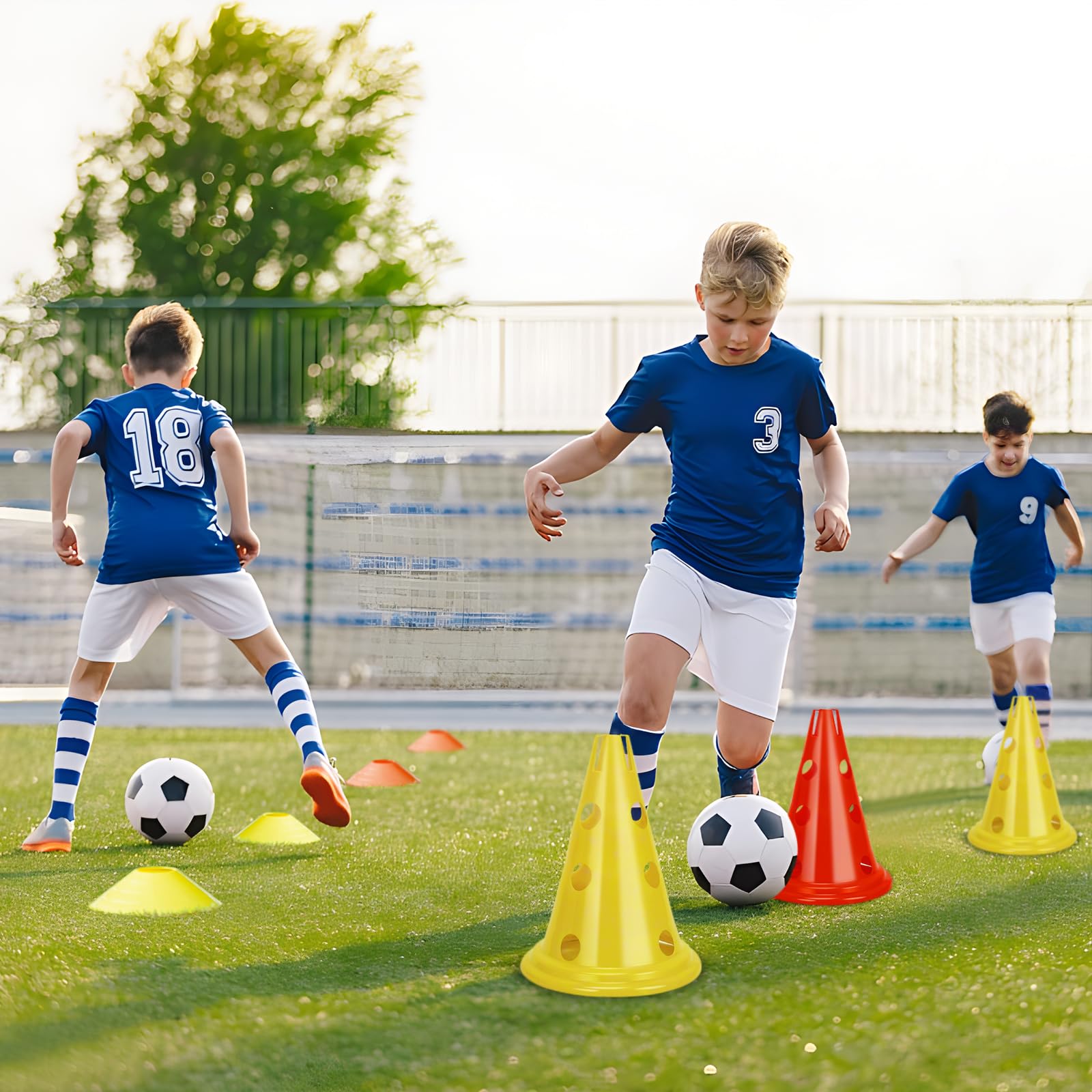Lot de 5 Haies D’entraînement D’agilité Coordination | Avec Sac de Transport，Hauteur réglable, Haies D'agilité-Parcours de Motricité Enfant, Chiens, Cavalettis, Sports, Football