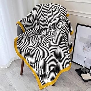 Manta De Punto Manta De Cama De Felpa Suave Manta De Salón Manta De Oficina Manta De Siesta para Sofá Manta De Avión (Color : Amarillo, Size : 100 * 150cm)