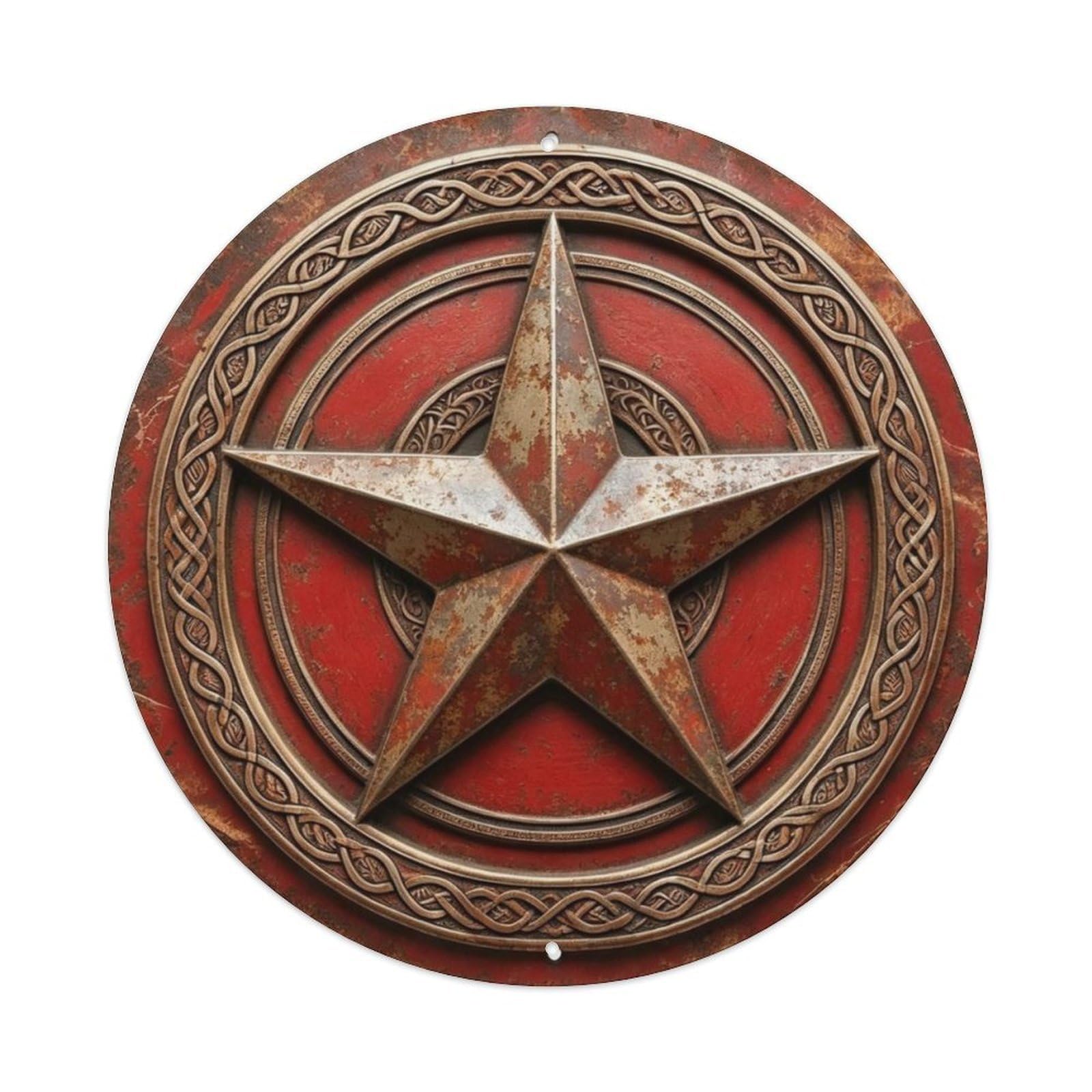 Vintage American Star Patriotic Metal Tin Sign Plaque