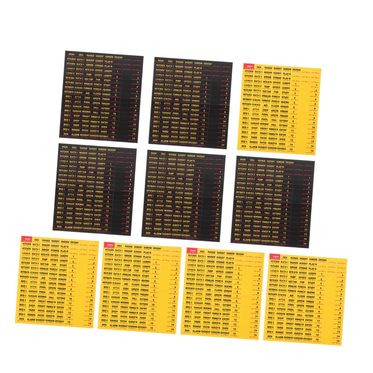VILLCASE Versatile Electric Panel Labels 10 Sheets Breaker Box Identifier Stickers