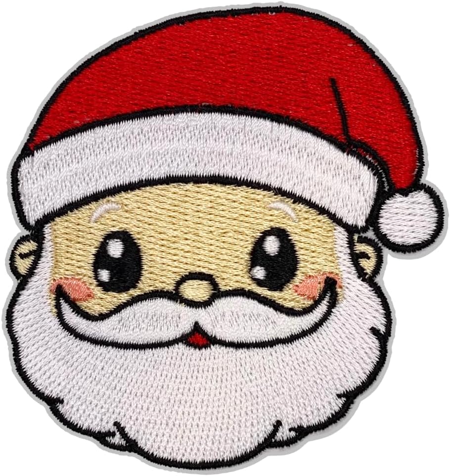 Amazon.com: EMBRO BOF Jolly Santa Patch – 3 inches, Joyful Iron On ...