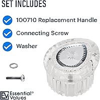 Vista 5 de Essential Values Shower Handle Replacement - Compatible with Moen Shower Knob Replacement (100710) & Tub - Compatible with Moen Posi Temp Handle Kit