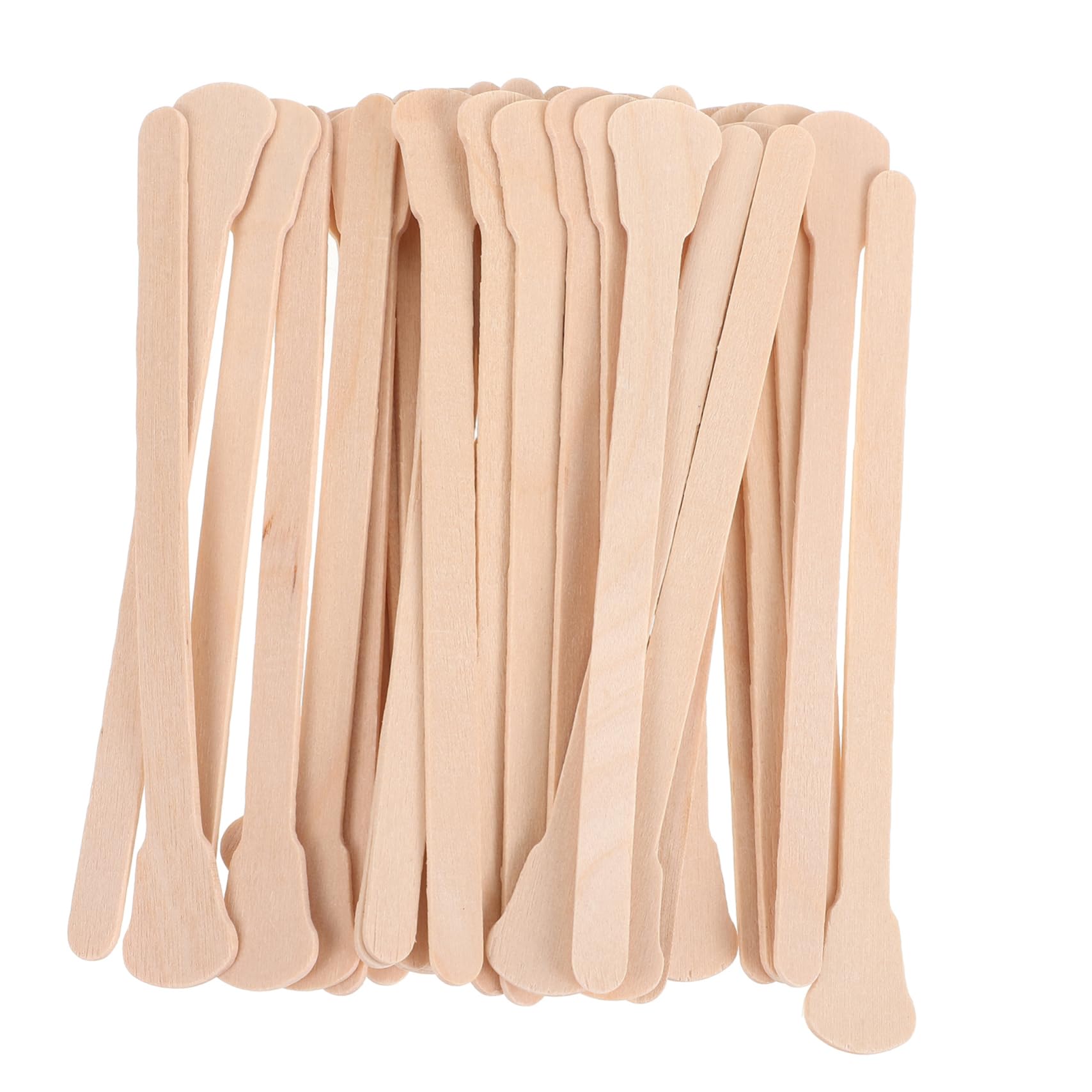 MUSISALY 100pcs Double Head Wooden Hair Removal Wax Sticks for Face Adaptable for Different of Wax