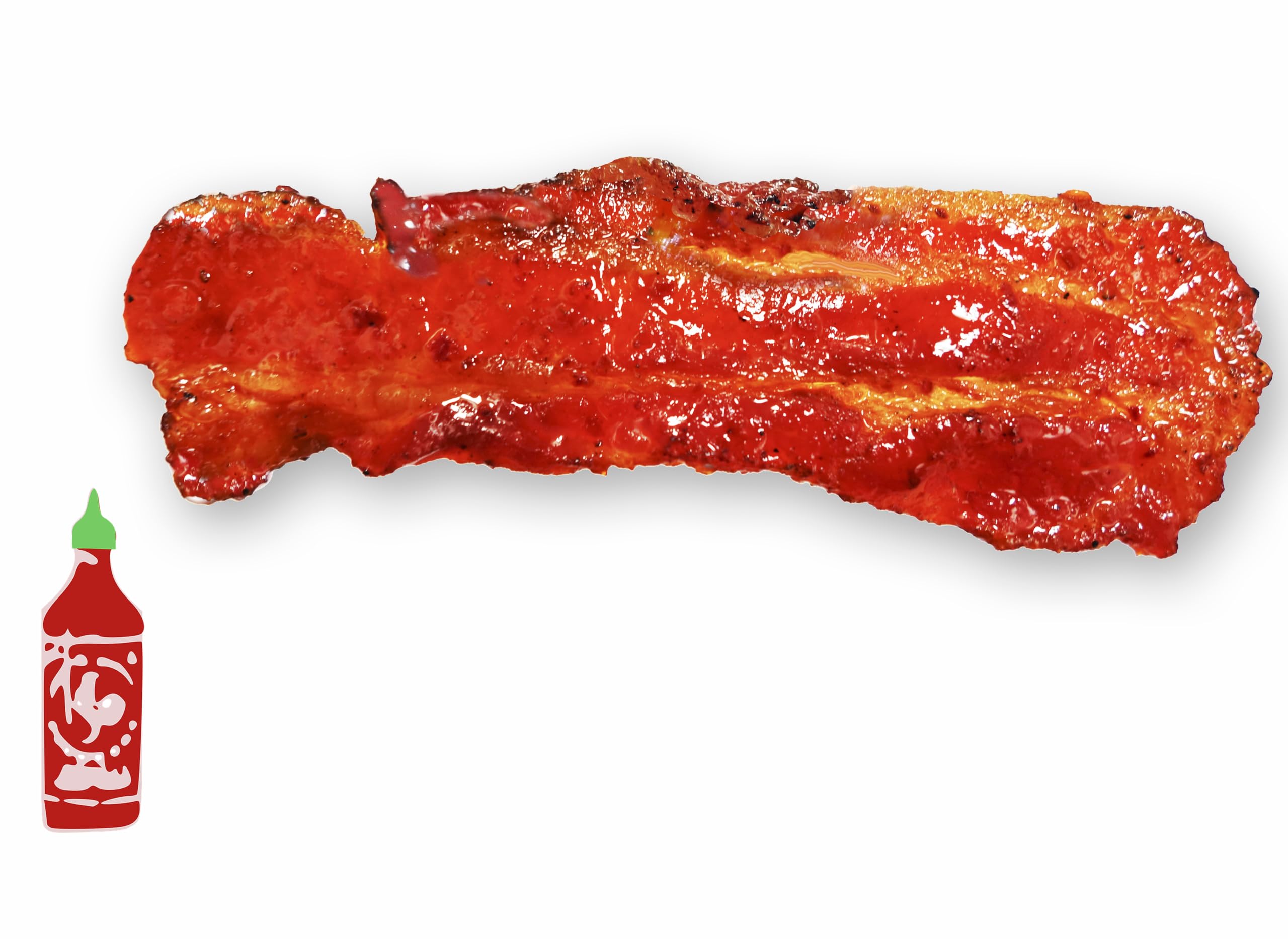 Singapore Street Food, Fire-Grilled Bacon Jerky (Sweet Sriracha Spicy Flavor 4oz) *Fresh Grilled to Order *Shipped the Same Day *L.A. Times "Handmade